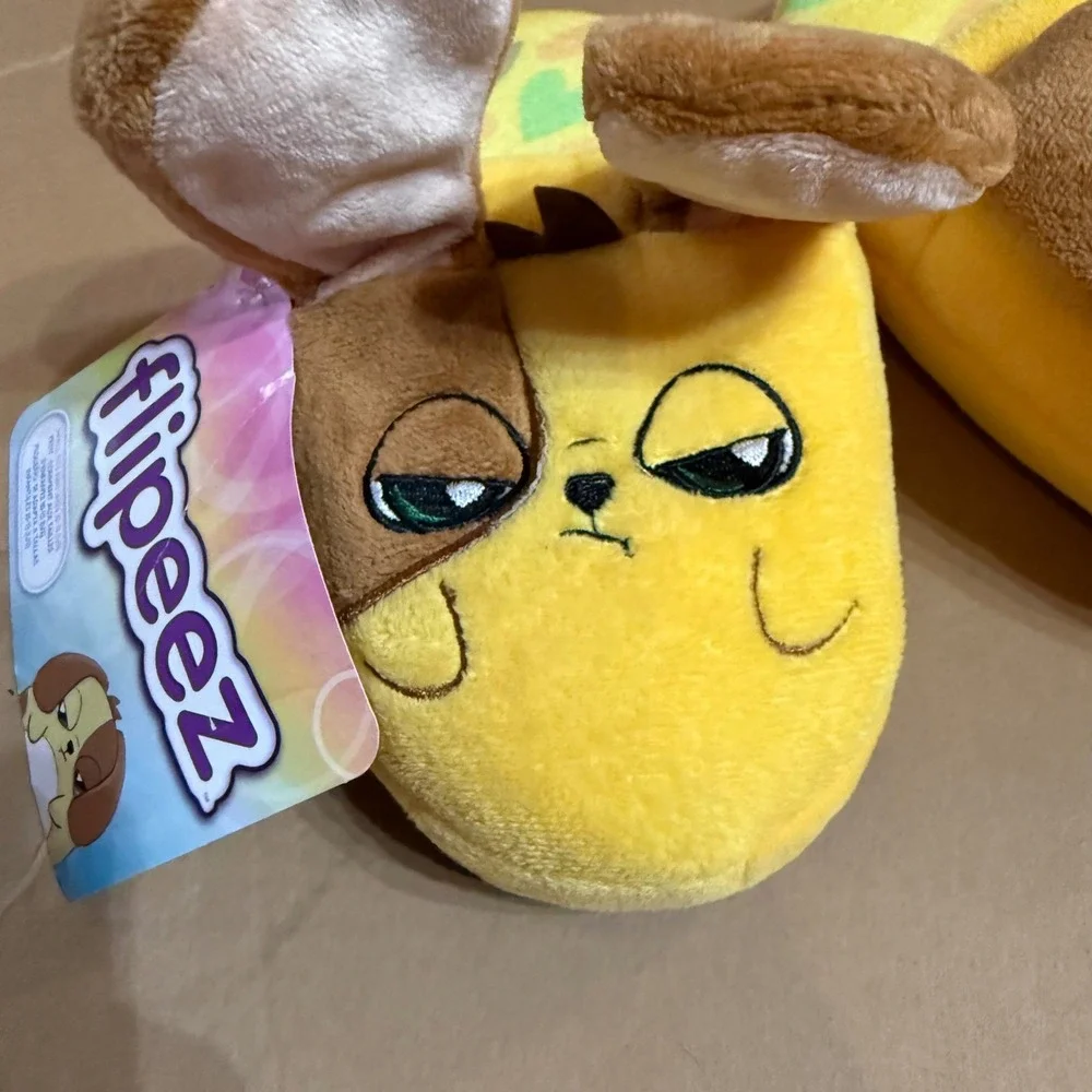 Flipeez Puppy Toddler Slippers Moving Ears Kids Size‎ 10-13 Yellow New